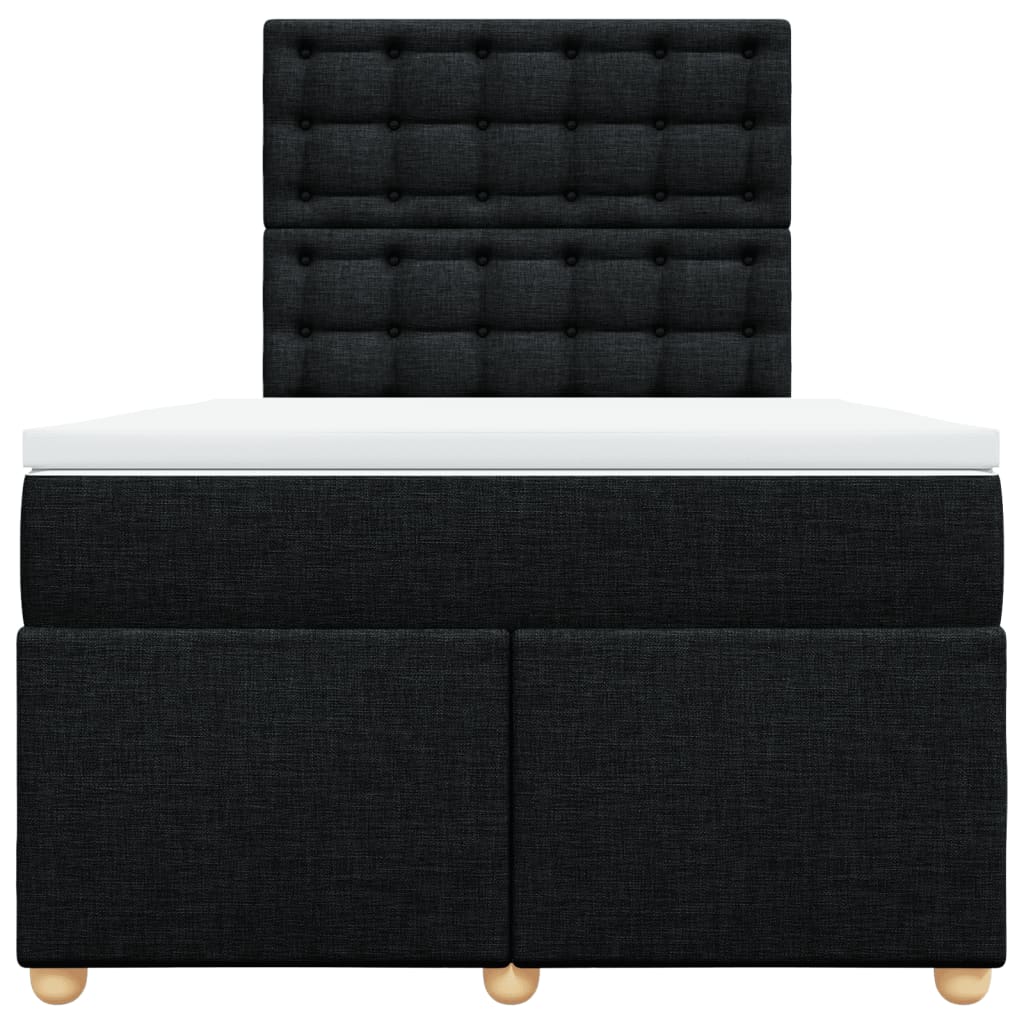 vidaXL Boxspring met matras stof zwart 120x190 cm, foto 4