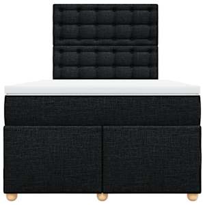 Box spring postel s matrací černá 120x190 cm textil - obrázek 4