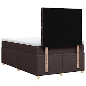 Box spring postel s matrací tmavě hnědá 120x190 cm textil - obrázek 6