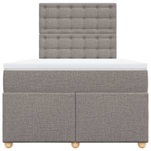 Box spring postel s matrací taupe 120x190 cm textil - obrázek 4