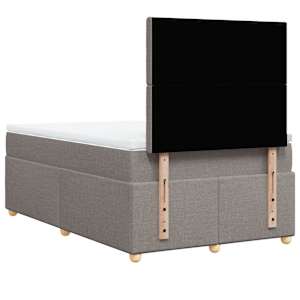Box spring postel s matrací taupe 120x190 cm textil - obrázek 6