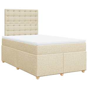 Box spring postel s matrací krémová 120x190 cm textil - obrázek 2