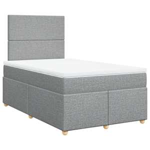 Box spring postel s matrací světle šedá 120 x 200 cm textil - obrázek 2