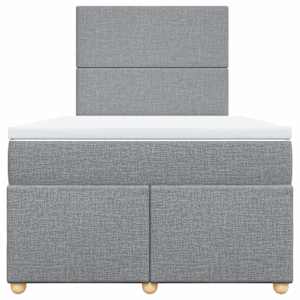 Box spring postel s matrací světle šedá 120 x 200 cm textil - obrázek 4