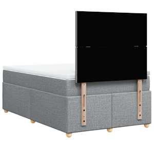 Box spring postel s matrací světle šedá 120 x 200 cm textil - obrázek 6