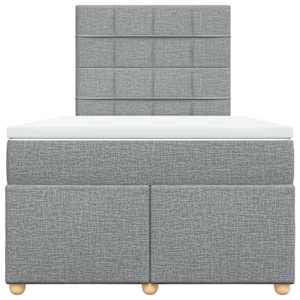Box spring postel s matrací světle šedá 120 x 200 cm textil - obrázek 4
