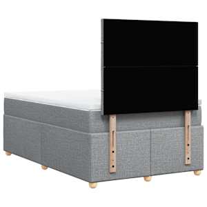 Box spring postel s matrací světle šedá 120 x 200 cm textil - obrázek 6