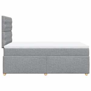 Box spring postel s matrací světle šedá 120 x 200 cm textil - obrázek 5