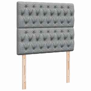 Box spring postel s matrací světle šedá 120 x 200 cm textil - obrázek 7