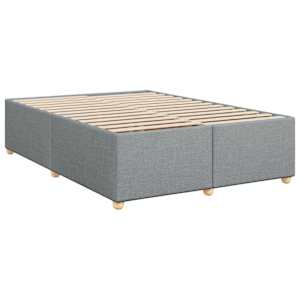 Box spring postel s matrací světle šedá 140 x 190 cm textil - obrázek 8