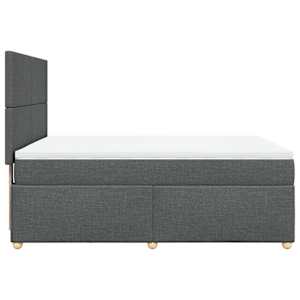 Box spring postel s matrací tmavě šedý 140 x 190 cm textil - obrázek 5