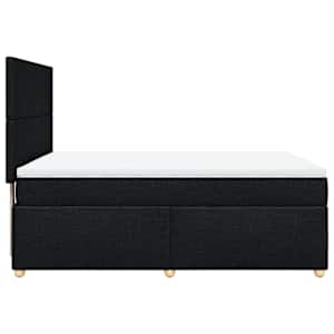 Box spring postel s matrací černá 140 x 190 cm textil - obrázek 5
