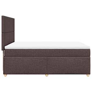 Box spring postel s matrací tmavě hnědá 140x190 cm textil - obrázek 5