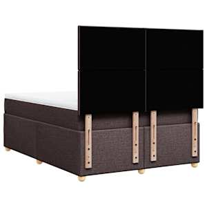 Box spring postel s matrací tmavě hnědá 140x190 cm textil - obrázek 6