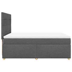 Box spring postel s matrací tmavě šedý 140 x 190 cm textil - obrázek 5