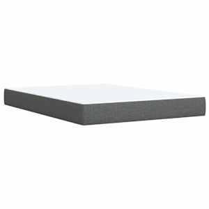 Box spring postel s matrací tmavě šedý 140 x 190 cm textil - obrázek 9