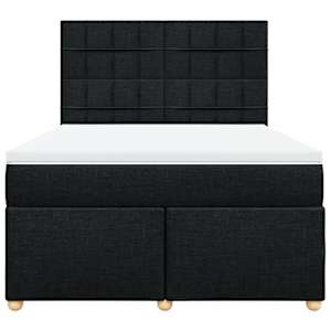 Box spring postel s matrací černá 140 x 190 cm textil - obrázek 4