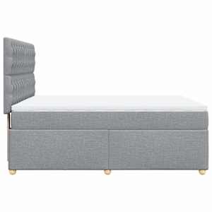 Box spring postel s matrací světle šedá 140 x 190 cm textil - obrázek 5