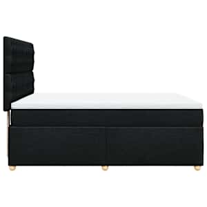 Box spring postel s matrací černá 140 x 190 cm textil - obrázek 5