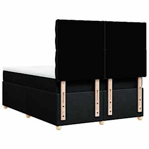 Box spring postel s matrací černá 140 x 190 cm textil - obrázek 6