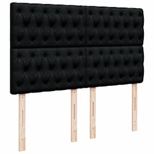 Box spring postel s matrací černá 140 x 190 cm textil - obrázek 7