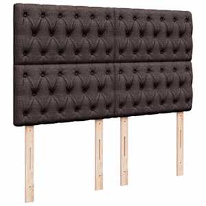 Box spring postel s matrací tmavě hnědá 140x190 cm textil - obrázek 7