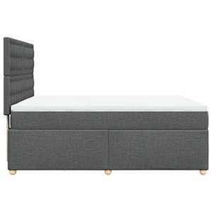 Box spring postel s matrací tmavě šedý 140 x 190 cm textil - obrázek 5