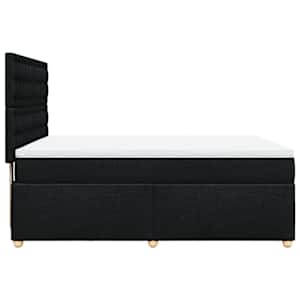 Box spring postel s matrací černá 140 x 190 cm textil - obrázek 5