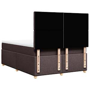 Box spring postel s matrací tmavě hnědá 140x190 cm textil - obrázek 6