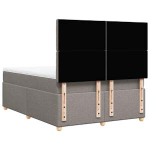 Box spring postel s matrací taupe 140x190 cm textil - obrázek 6