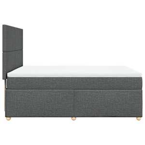 Box spring postel s matrací tmavě šedá 140x200 cm textil - obrázek 5