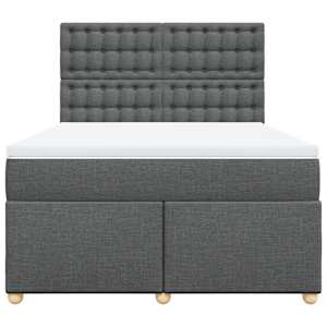 Box spring postel s matrací tmavě šedá 140x200 cm textil - obrázek 4