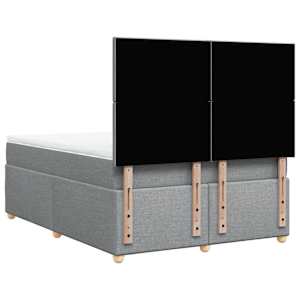 Box spring postel s matrací světle šedá 160 x 200 cm textil - obrázek 6