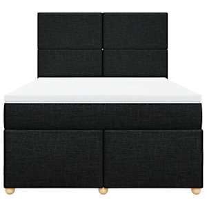 Box spring postel s matrací černá 160x200 cm textil - obrázek 4