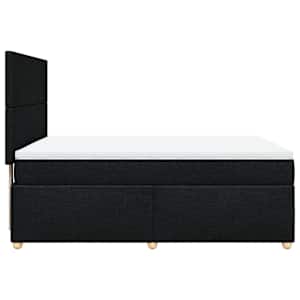 Box spring postel s matrací černá 160x200 cm textil - obrázek 5