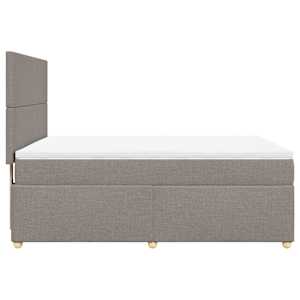 Box spring postel s matrací taupe 160x200 cm textil - obrázek 5