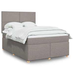 Box spring postel s matrací taupe 160x200 cm textil - obrázek 1