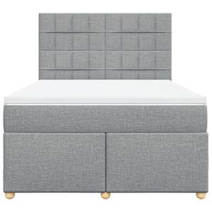 Box spring postel s matrací světle šedá 160 x 200 cm textil - obrázek 4