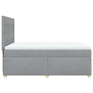 Box spring postel s matrací světle šedá 160 x 200 cm textil - obrázek 5
