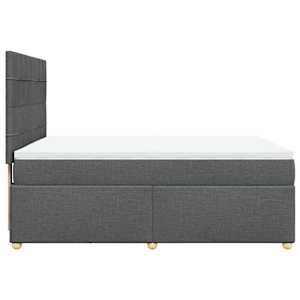 Box spring postel s matrací tmavě šedá 160x200 cm textil - obrázek 5