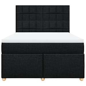Box spring postel s matrací černá 160x200 cm textil - obrázek 4