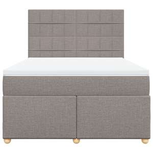 Box spring postel s matrací taupe 160x200 cm textil - obrázek 4