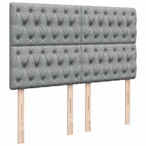 Box spring postel s matrací světle šedá 160 x 200 cm textil - obrázek 7