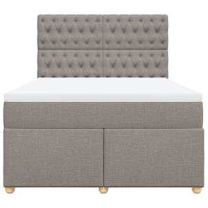 Box spring postel s matrací taupe 160x200 cm textil - obrázek 4