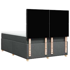 Box spring postel s matrací tmavě šedá 160x200 cm textil - obrázek 6