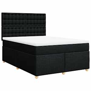 Box spring postel s matrací černá 160x200 cm textil - obrázek 2