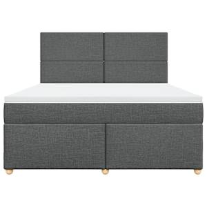 Box spring postel s matrací tmavě šedá 180x200 cm textil - obrázek 4