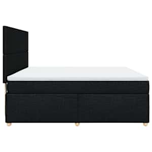 Box spring postel s matrací černá 180x200 cm textil - obrázek 5