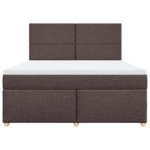 Box spring postel s matrací tmavě hnědá 180x200 cm textil - obrázek 4