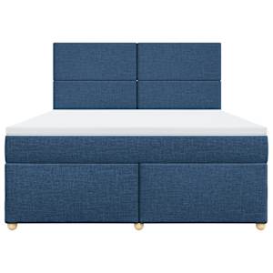 Box spring postel s matrací modrá 180x200 cm textil - obrázek 4